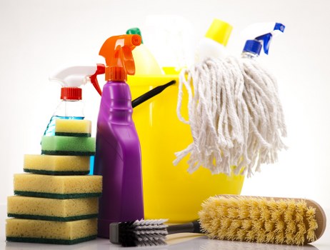 Risk assessment and chemical safety checks before cleaning begins